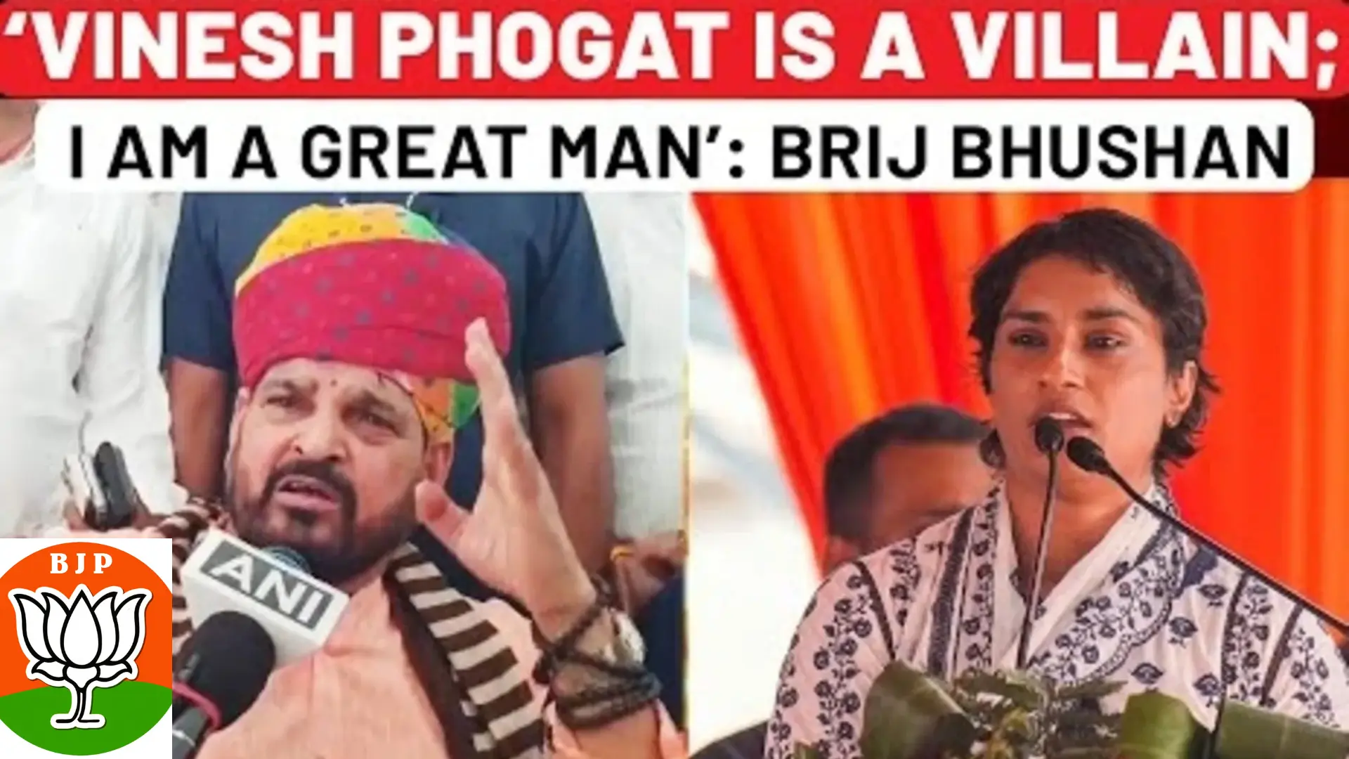 Brij Bhushan Mocks Vinesh Phogat Over Congress' Disastrous Show in Haryana Elections